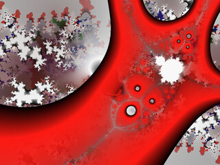 Red orange purple violet winter background with red circles