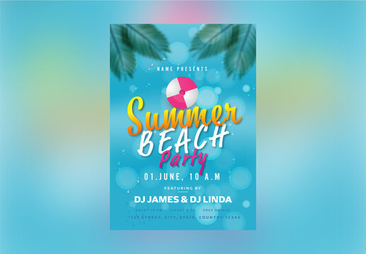 Summer Beach Party Poster Design