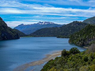 Naklejka na ściany i meble view at lago verde lake at Los Alerces national park, Argentina