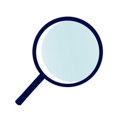 Magnifying glass icon vector flat style for search, focus, zoom, business illustration. Isolated on a white background. Stock Vector Illustration