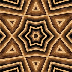  hexagonal design in shades of copper tawny brown orange and grey colours