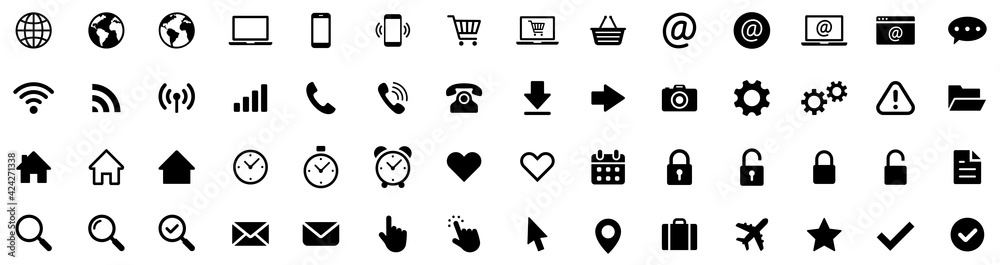 Aufkleber icons web set on white background. web icon collection. vector