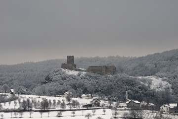 castle in the snow