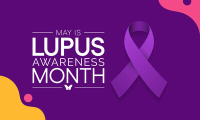 Lupus awareness month is observed each year in May. it is a disease that occurs when your body's immune system attacks your own tissues and organs (autoimmune disease). Vector illustration.