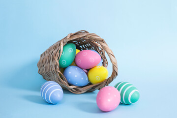 Easter background with Easter eggs.