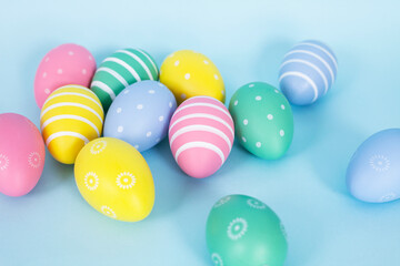 Easter background with Easter eggs.