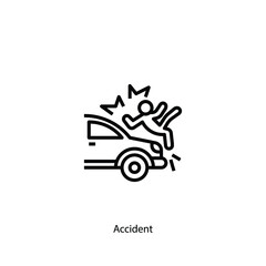 accident  icon vector sign symbol