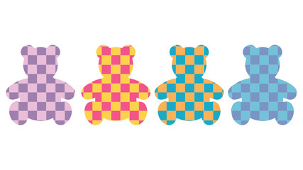 Obraz premium Square teddy bears