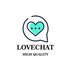 Love chat logo vector template