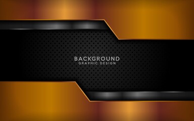 Modern Golden and Dark Combination Overlap Textured Layer Background Design. Vector Creative Background Illustration.