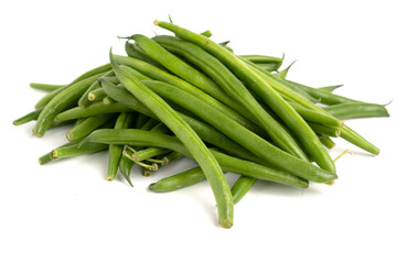 green beans isolated on white background