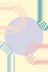 Cute simple minimalistic abstract boho posters. Vector illustration