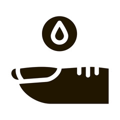 infrared dry nail polish glyph icon vector. infrared dry nail polish sign. isolated symbol illustration