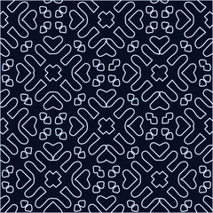  Geometric vector pattern with triangular elements. Seamless abstract ornament for wallpapers and backgrounds. Black and white colors. 