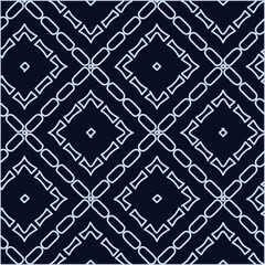  Geometric vector pattern with triangular elements. Seamless abstract ornament for wallpapers and backgrounds. Black and white colors. 