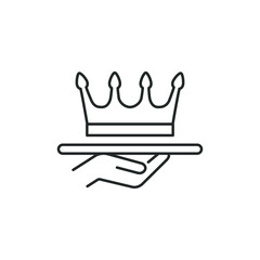 Exclusive service line icon isolated on white background. Vector illustration