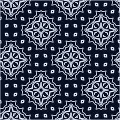 Geometric vector pattern with triangular elements. Seamless abstract ornament for wallpapers and backgrounds. Black and white colors.
