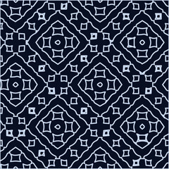 Geometric vector pattern with triangular elements. Seamless abstract ornament for wallpapers and backgrounds. Black and white colors.
