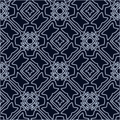 Geometric vector pattern with triangular elements. Seamless abstract ornament for wallpapers and backgrounds. Black and white colors.
