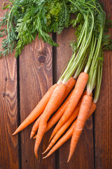 Fresh carrots isolated