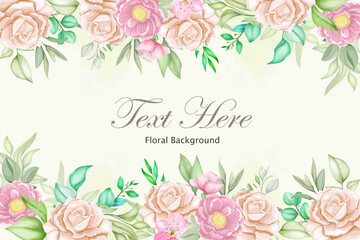 Elegant floral frame background with beautiful floral