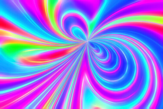 Abstract multicolored neon rainbow background