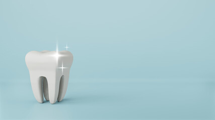 Dental model of premolar tooth, 3d rendering