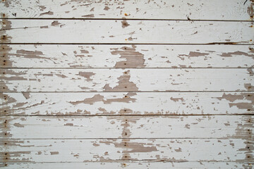 Wooden background with old white painted boards.