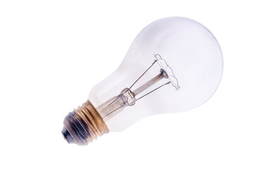 An old glass bulb with a traditional earpiece. Accessories for lighting home rooms.