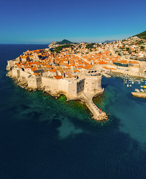 Aerial view of magical Dubrovnik, Croatia.