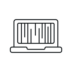 Broken computer screen linear icon. Error. Thin line customizable illustration. Contour symbol. Vector isolated outline drawing. Editable stroke