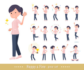 Fototapeta premium flat type medical staff woman_Fine