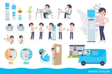 flat type medical staff woman_water cooler