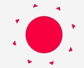 熱く赤い太陽のイメージ素材