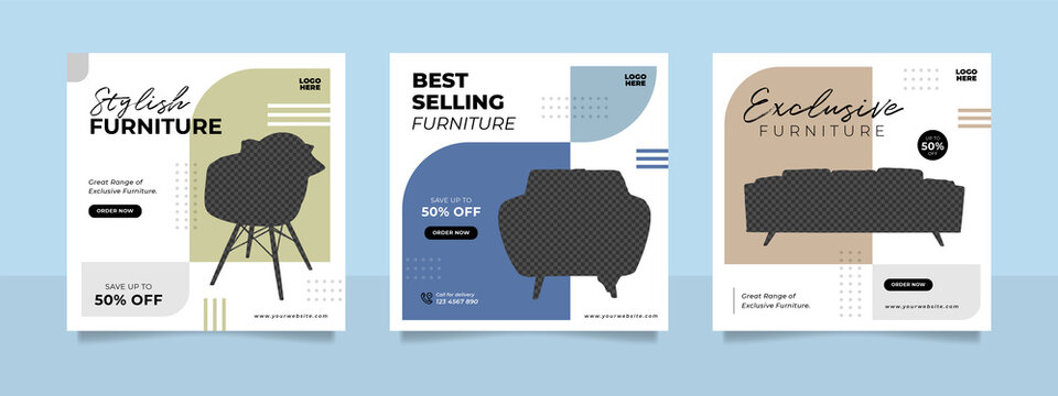 Minimalist Furniture Sale Banner Or Social Media Post Template