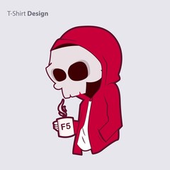 Skull t-shirt design. Print for clothes, posters or souvenirs. Vector illustration - Vector
