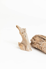 troncos de madera en fondo blanco para recorte y adorno máxima calidad