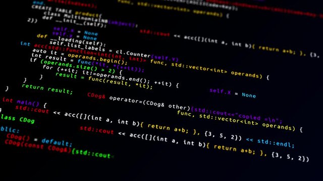 Computer screen with hacking warning message. Cybercrime concept. system under attack. Software developer programming code technology Network Security, Cyber Security, Digital Protection.