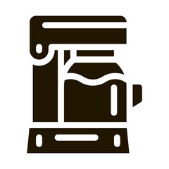 coffee machine glyph icon vector. coffee machine sign. isolated symbol illustration