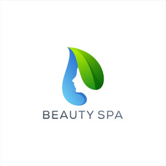 beauty spa gradient logo design