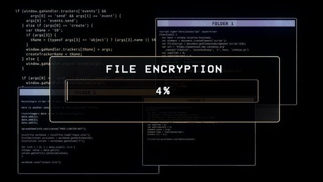Data encrypted Error Message on screen. Cyber security data protection business technology privacy concept. Cyber security data protection business technology privacy concept. Security Breach.