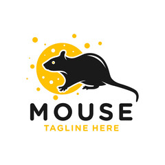 mouse eating cheese logo