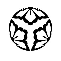 花菱紋・中陰三つ割り花菱紋（ちゅうかげみつわりはなびし）