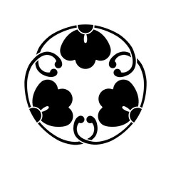 花菱紋・三つ割り蔓花菱崩し（みつわりつるはなびしくずし）