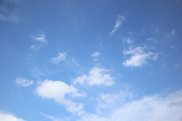 clear blue sky with white clouds