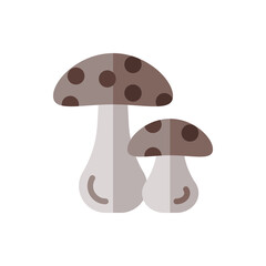 Mushroom Flat Icon Logo Illustration Vector Isolated. Chinese Food and Restaurant Icon-Set. Suitable for Web Design, Logo, App, and Upscale Your Business.