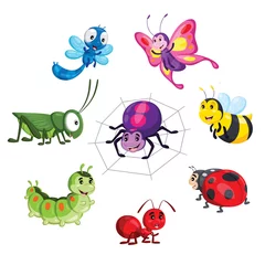 Fotobehang Cartoon insect set. © rubynurbaidi