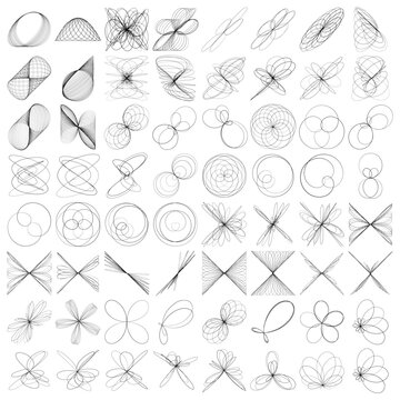 Random, geometric lines illustration. Abstract contour lines art. Artistic lines design element
