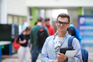 student using modern technology in school