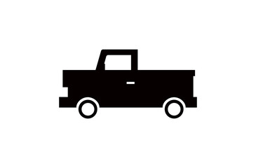 pickup truck emoji.black car vector emoji.